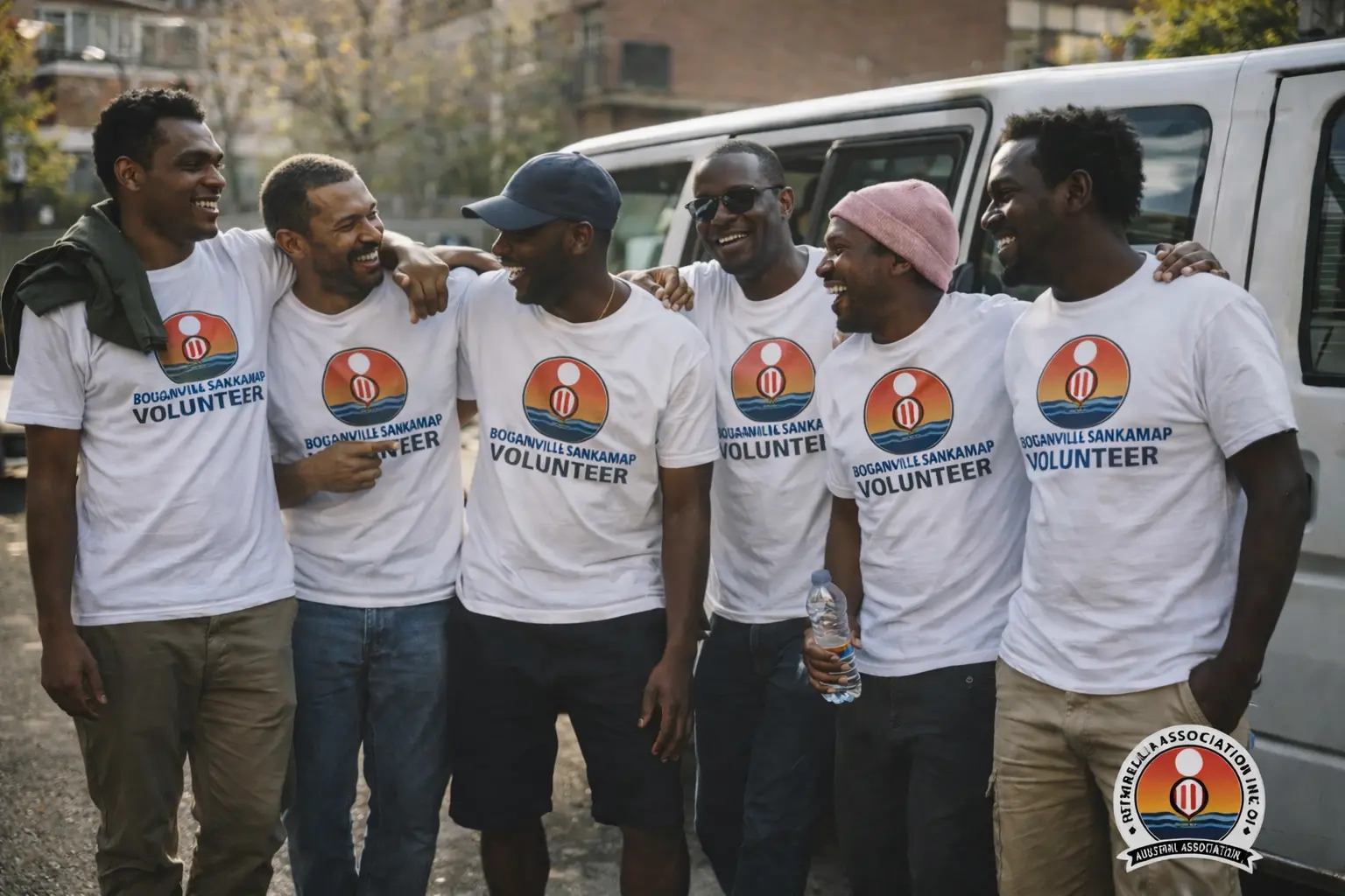 Volunteers helping community